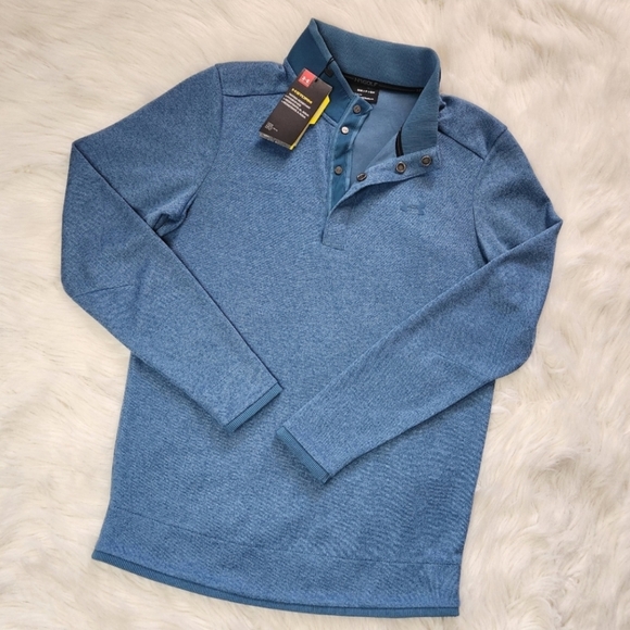 Mens Under Armour Storm Sweater Fleece Snap Mock (size Small) - Picture 12 of 12